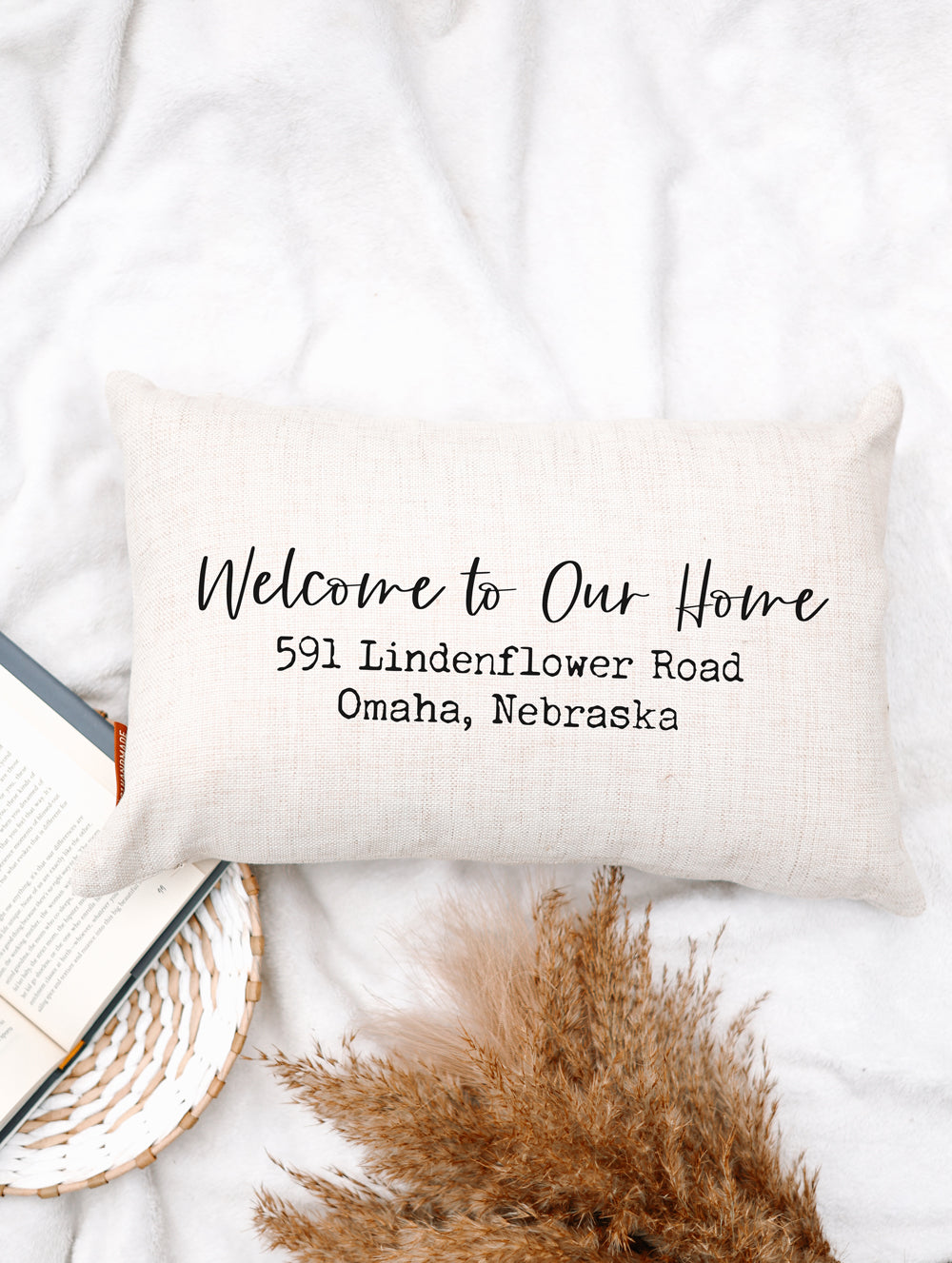 Personalized Pillow Pillow With Home Written On It Farmhouse Floral 14