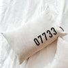 Corner Print Zip Code Pillow