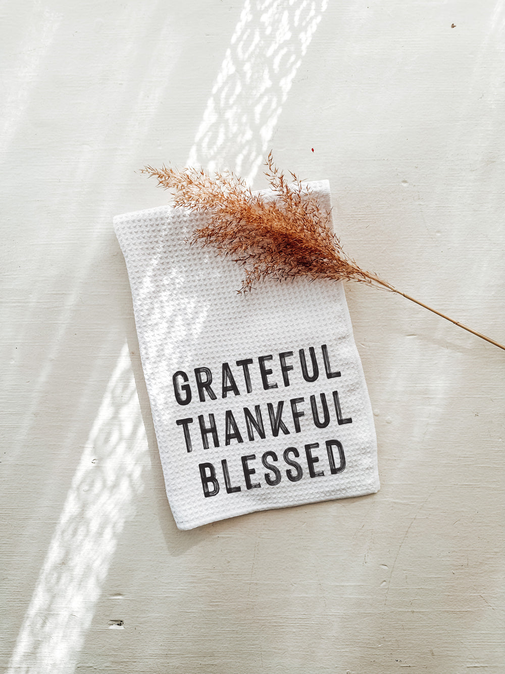 Grateful Thankful Blessed Kitchen Towel