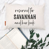 Book Pillow - Reserved For Personalized Name Pillow