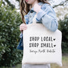 Shop Local + Shop Small with Hearts Tote Bag