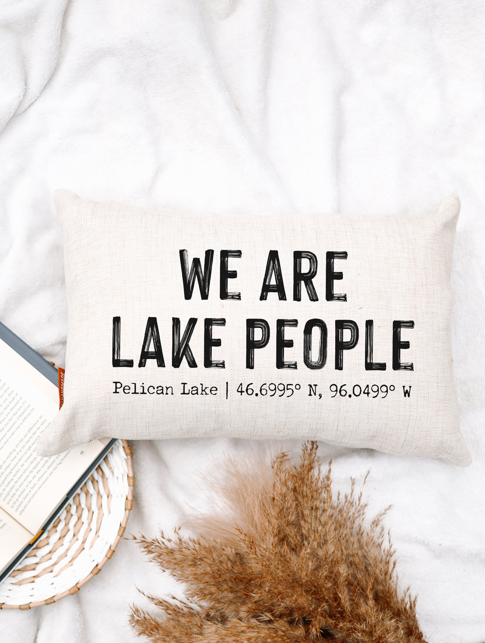 We Are Lake People Custom Lake Pillow