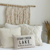 Custom Lake Name Pillow & Coordinates