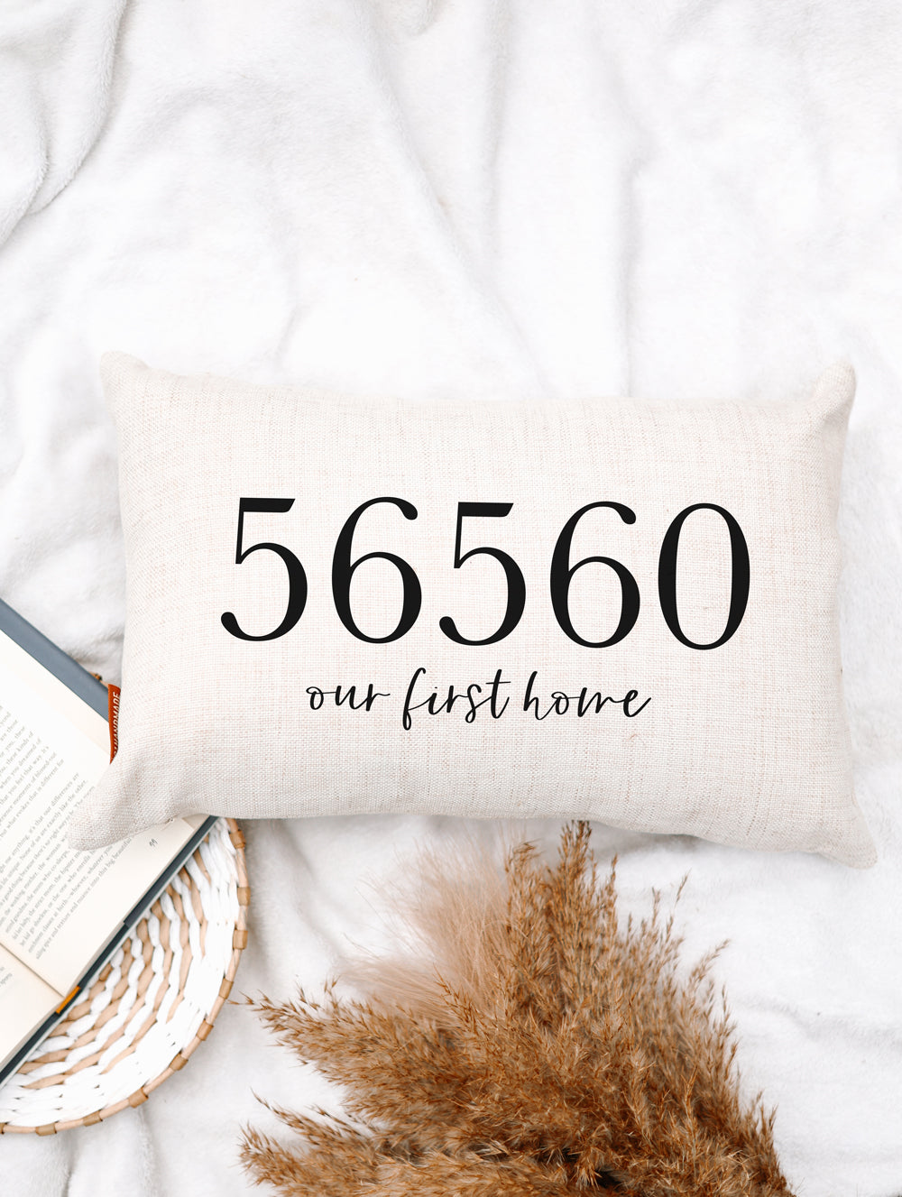 Our First Home Zip Code Pillow