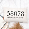 Welcome to Our Home Zip Code Pillow