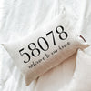 Welcome to Our Home Zip Code Pillow