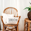 Welcome to Our Home Zip Code Pillow