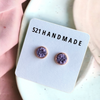 8mm Light Purple Matte Druzy Studs