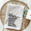 Minnesota Words State Kitchen Towel