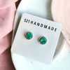 8mm Green Druzy Stud