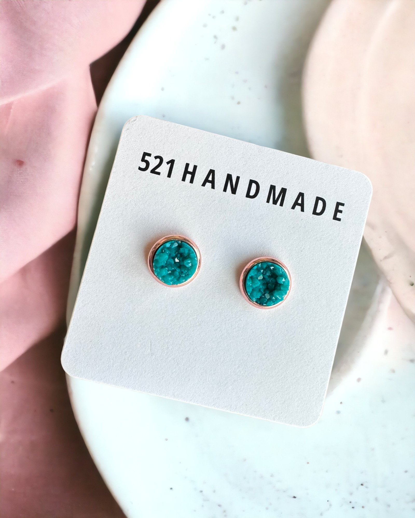 Turquoise 2025 druzy earrings