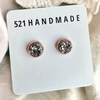 8mm Gunmetal Druzy Stud