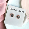 8mm Gunmetal Druzy Stud