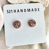 8mm Rose Gold Druzy Stud