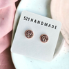 8mm Rose Gold Druzy Stud