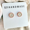 8mm Shimmer Sparkly Druzy Stud