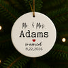 Married Est. 2026 Christmas Ornament