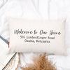 Welcome to Our Home Address Pillow