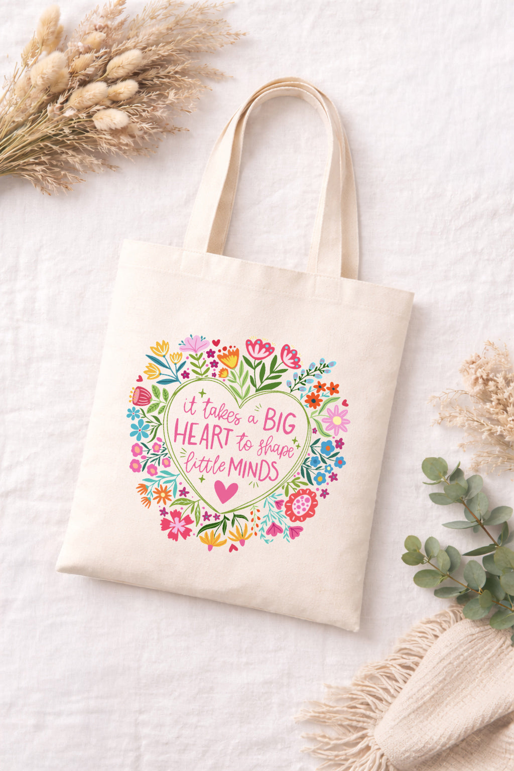 Big Heart Teacher Tote Bag