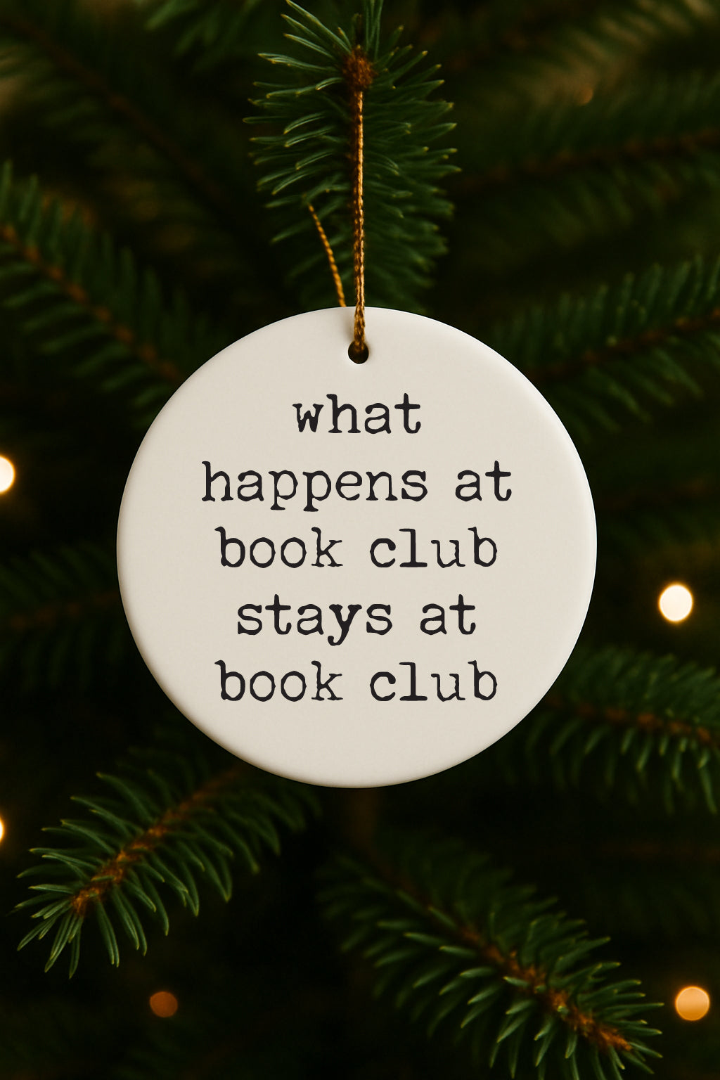 Book Club Christmas Ornament