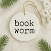 Book Worm Christmas Ornament