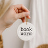 Book Worm Christmas Ornament