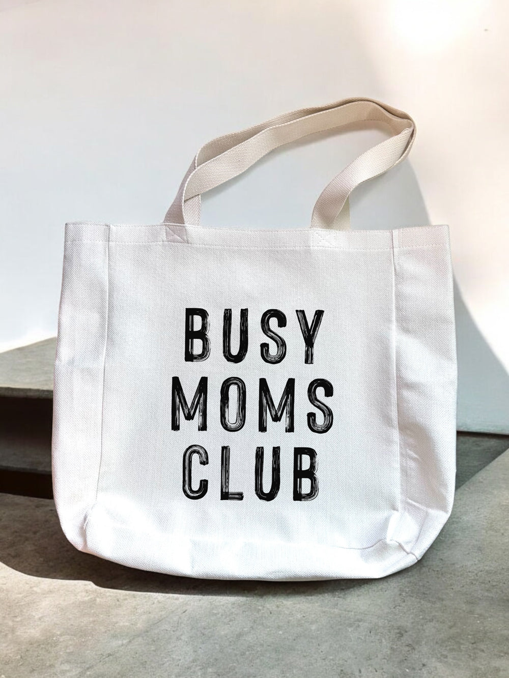 Busy Moms Club Canvas Tote Bag