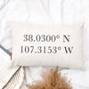 Custom Coordinates Pillow