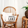 Custom Lake Coordinates Pillow