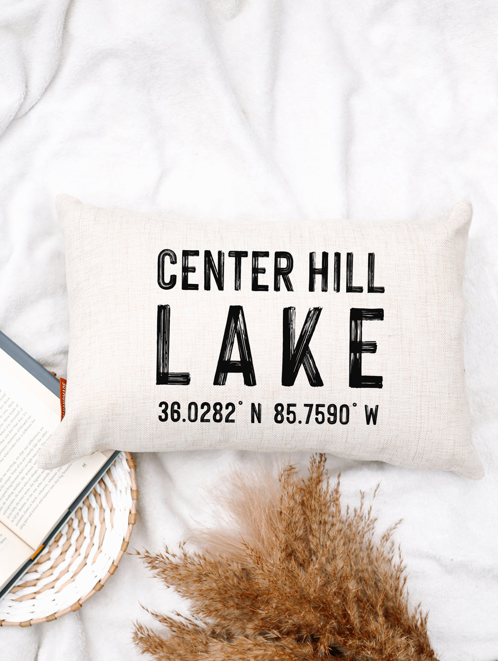 Custom Lake Location Pillow