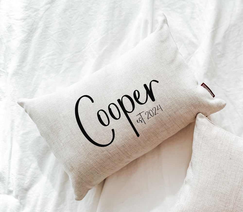 Est. 2024 Last Name Pillow