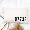 Corner Print Zip Code Pillow