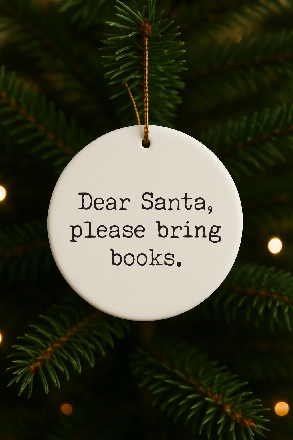 Dear Santa Book Club Christmas Ornament