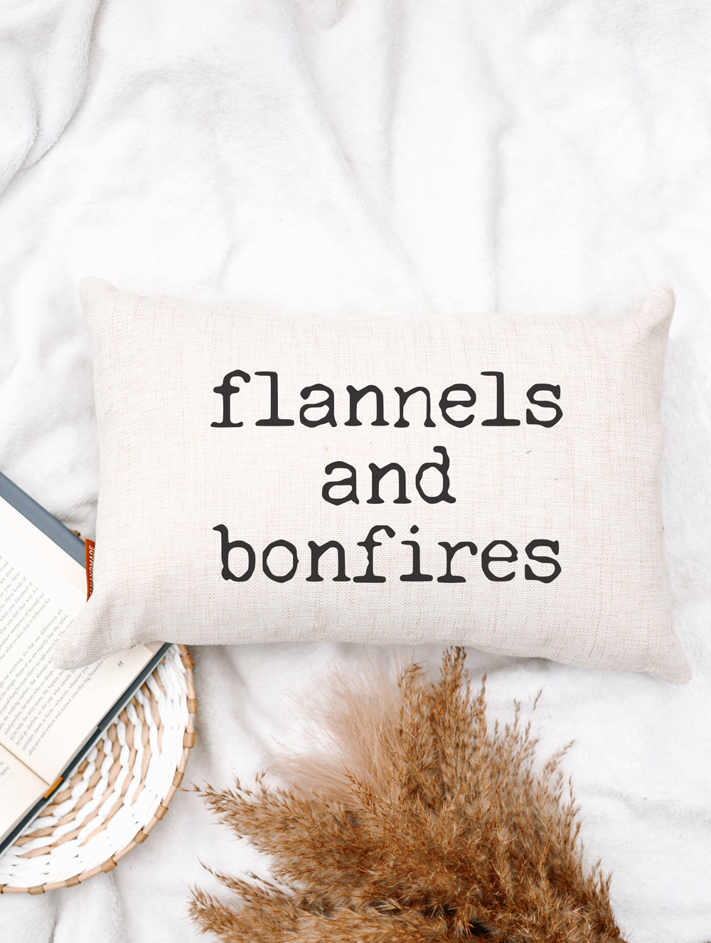 Flannels & Bonfires Fall Pillow