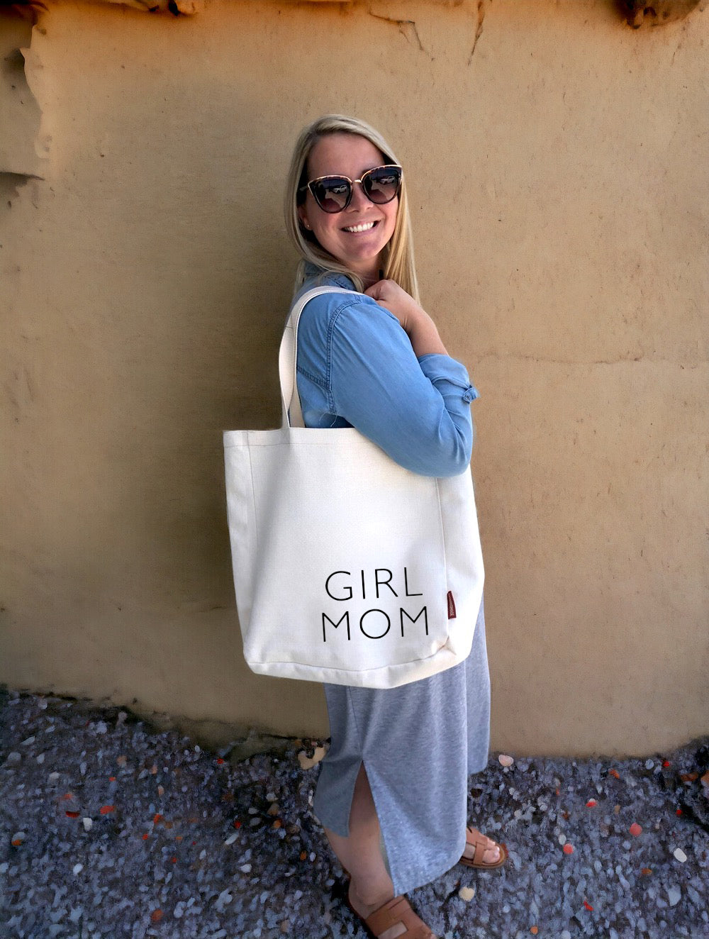 Girl Mom Tote Bag