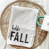 Hello Fall Waffle Knit Kitchen Towel