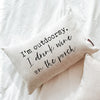 I'm Outdoorsy Porch Pillow
