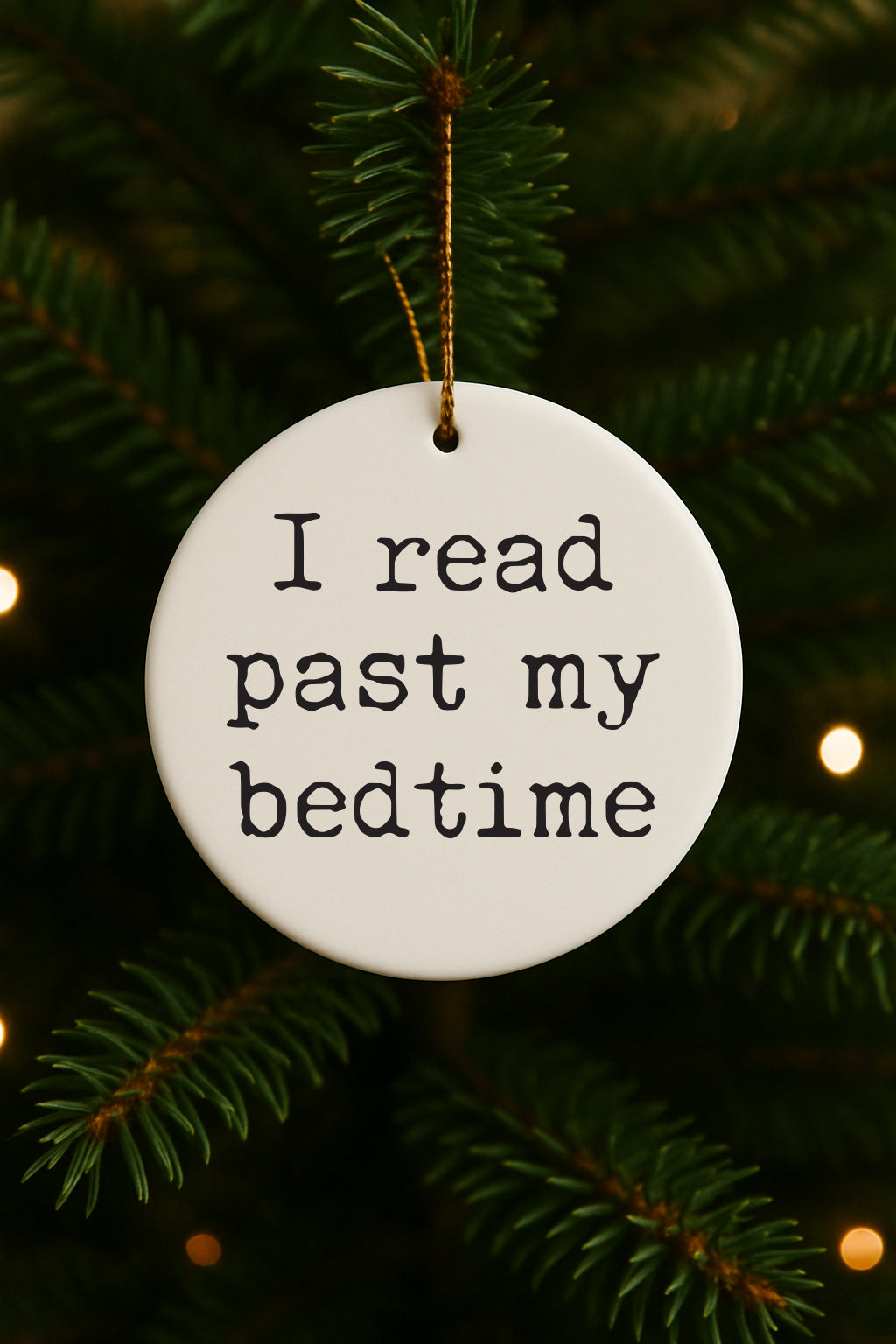 I Read Past My Bedtime Christmas Ornament
