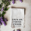Coffee Chaos Cuss Words Towel