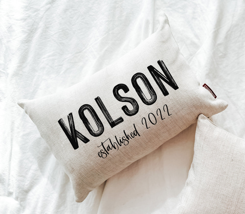 Personalized Last Name Pillow