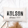 Personalized Last Name Pillow