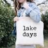 Lake Days Type Tote Bag
