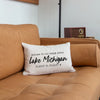 Our Happy Place Lake Coordinates Pillow