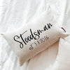 Cursive Last Name Pillow