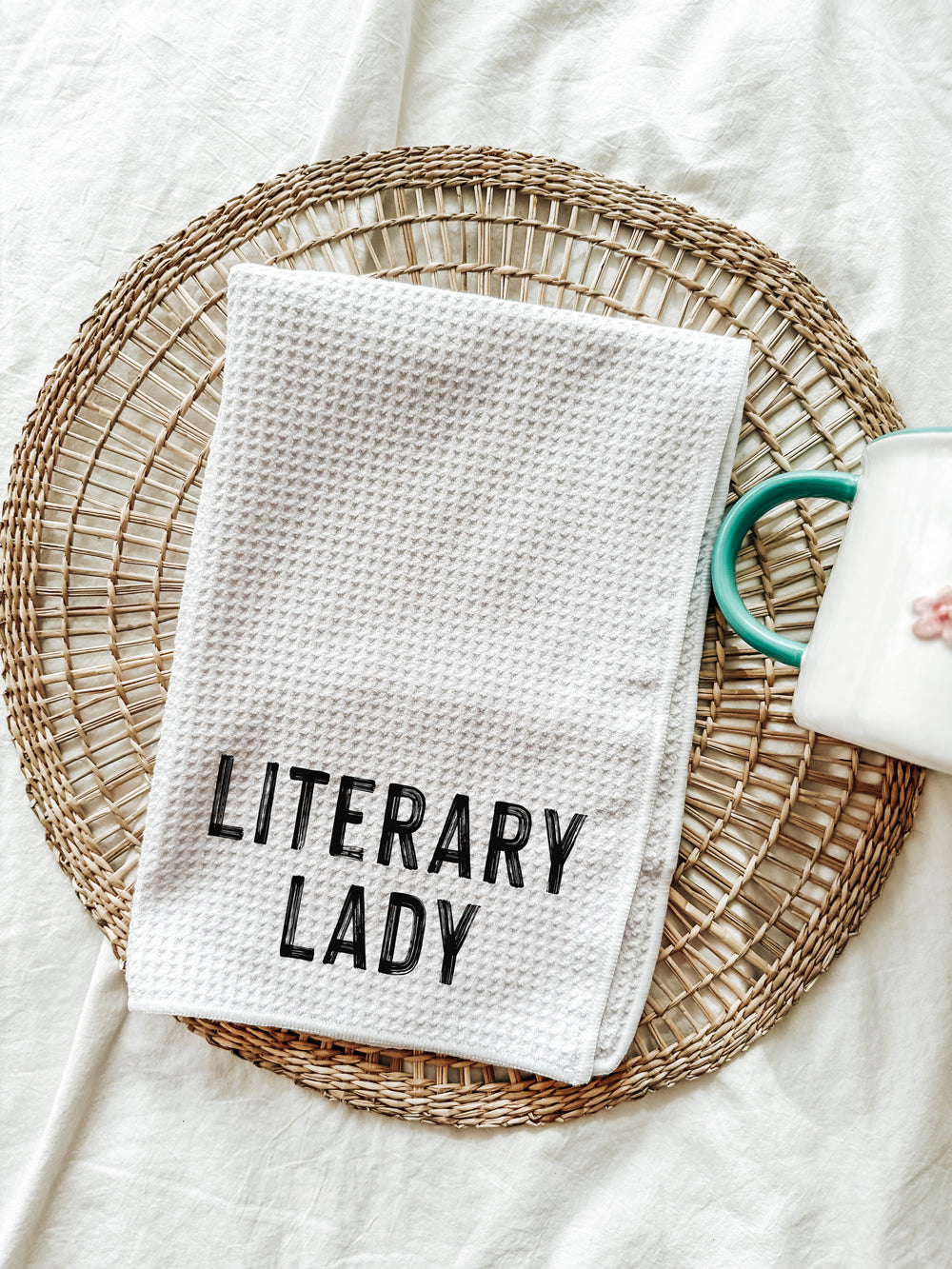 Literary Lady Bookish Tea Towel