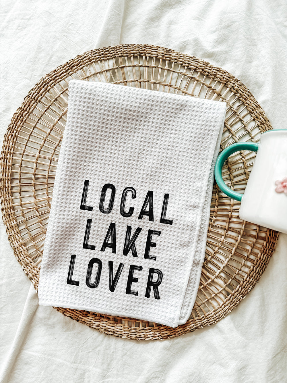 Local Lake Lover Tea Towel