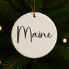 Custom State Christmas Ornament