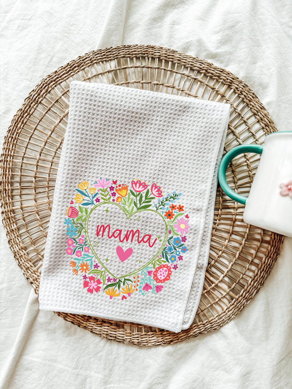 Mama Floral Kitchen Towel