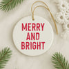 Merry and Bright Christmas Ornament