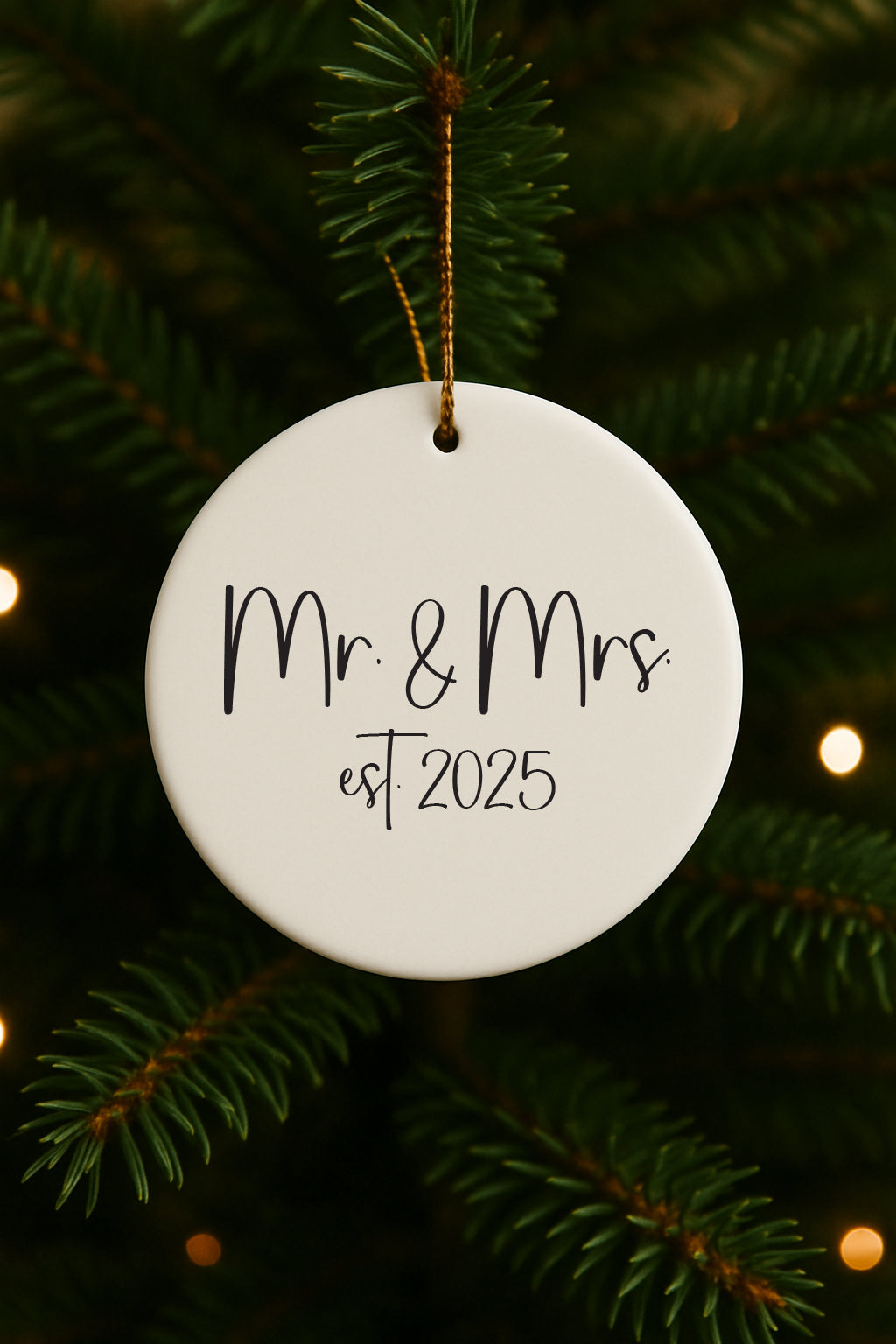 Mr. & Mrs. Est. 2025 Christmas Ornament